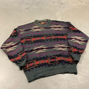 vintage y2k patterned sweater